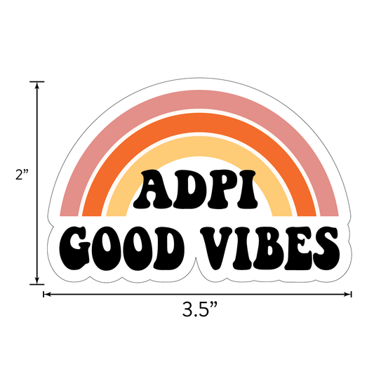 Alpha Delta Pi Retro Sticker Sheet