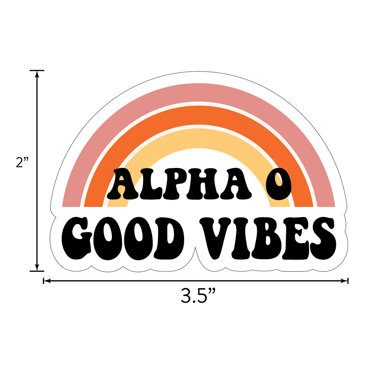 Alpha Omicron Pi <br> Retro Sticker Sheet