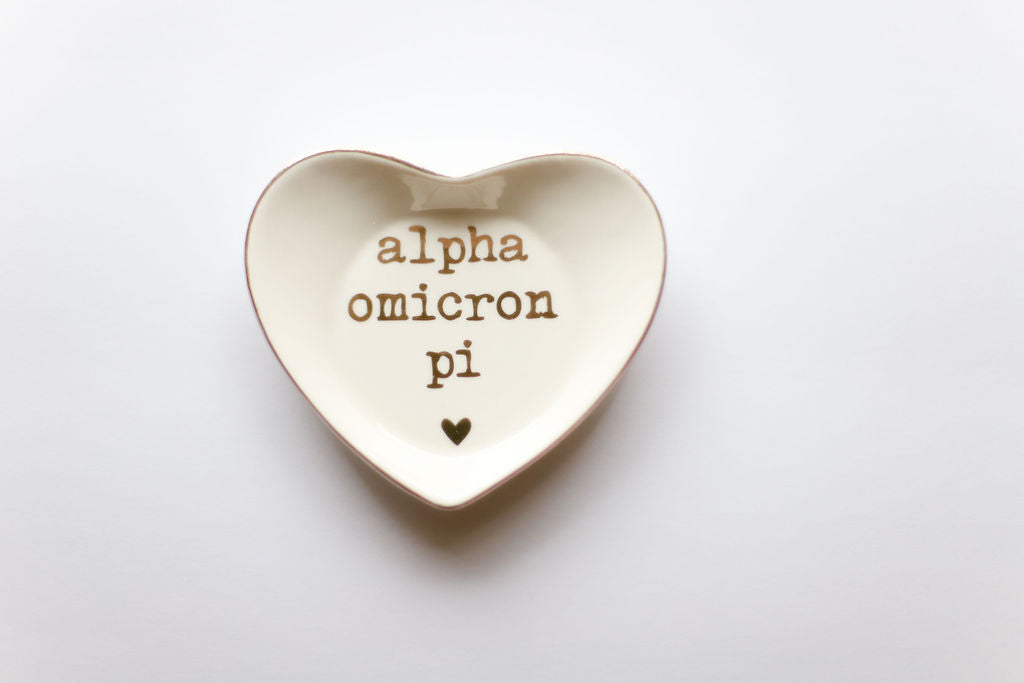 Sorority Shop Ceramic Ring Dish - Heart Shaped