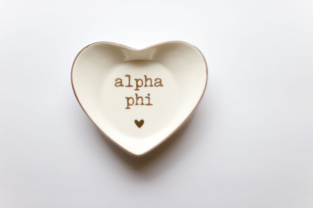Sorority Shop Ceramic Ring Dish - Heart Shaped