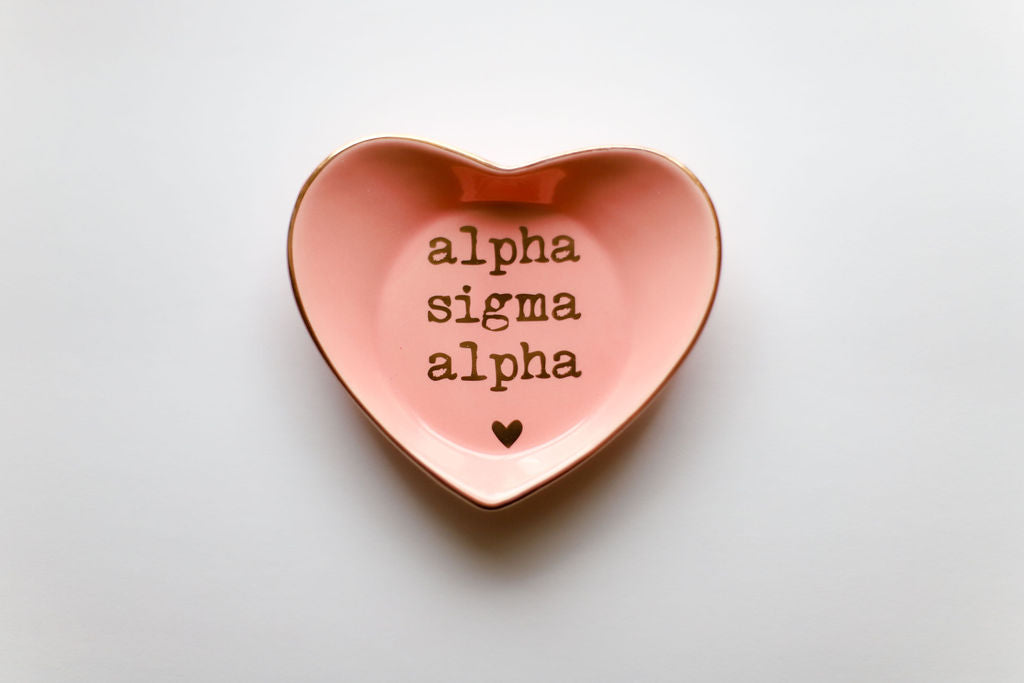 Sorority Shop Ceramic Ring Dish - Heart Shaped