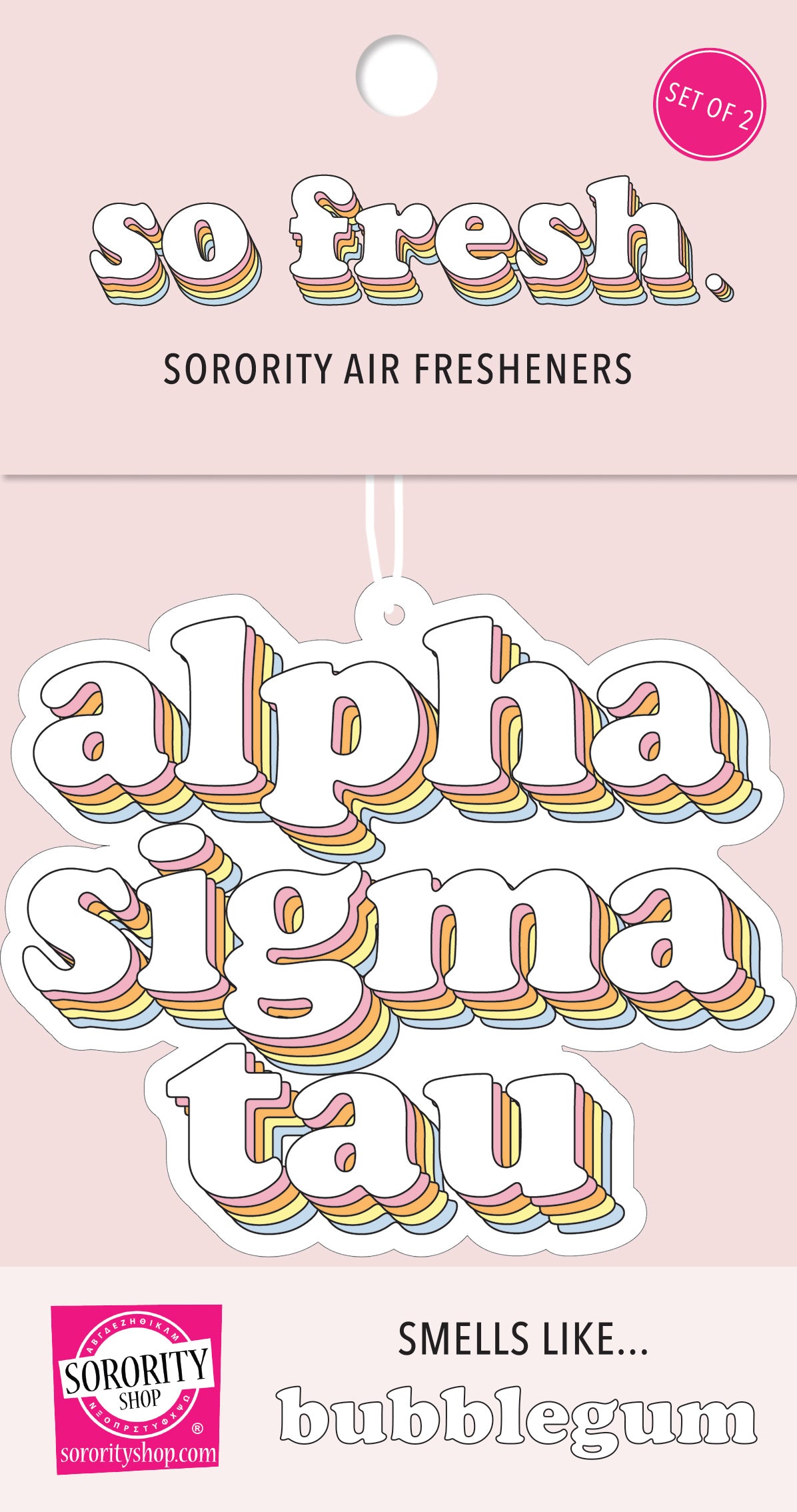 Sorority Shop - Air Freshener - Retro Design Bubblegum Scented