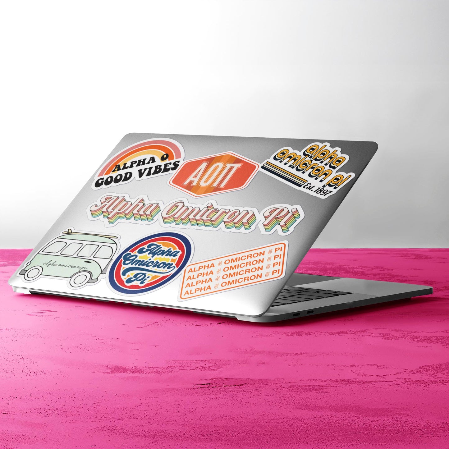 Alpha Omicron Pi <br> Retro Sticker Sheet