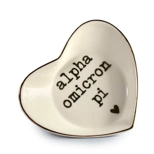 Alpha Omicron Pi Ceramic Ring Dish