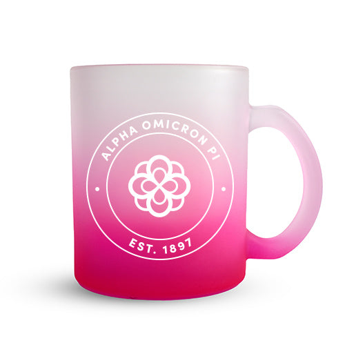 Alpha Omicron Pi Mug - Ombre Glass