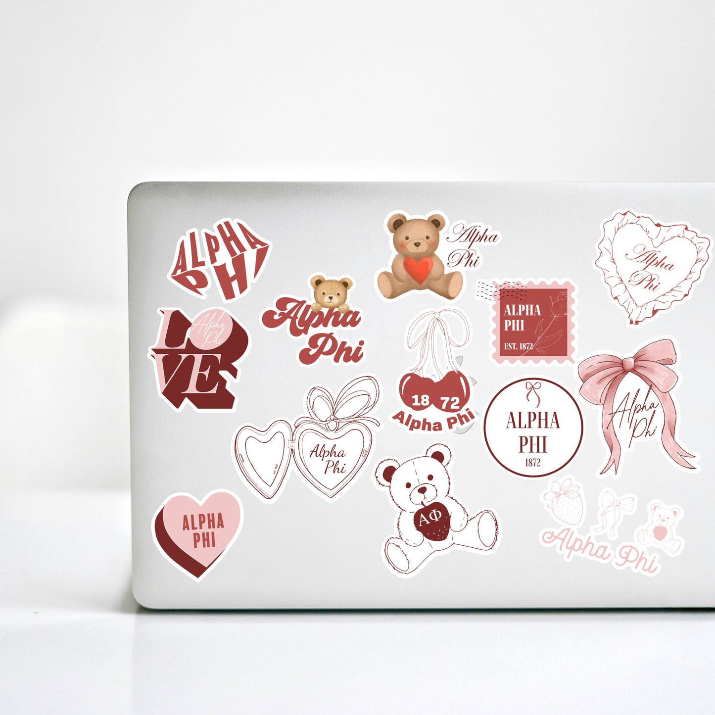 Alpha Phi Sticker Sheet- Teddy Bears and Sisterhood Love Theme