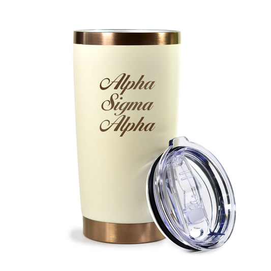Alpha Sigma Alpha 20 oz. Insulated Tumbler with Sorority Name