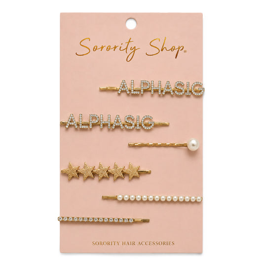 Alpha Sigma Alpha Sorority Hair Clips