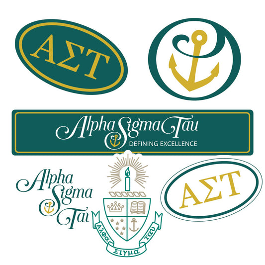 Alpha Sigma Tau Sorority Sticker Sheet- Brand Focus