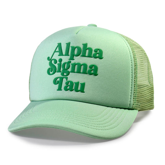 Alpha Sigma Tau Baseball Cap, Mesh Trucker-Style Hat