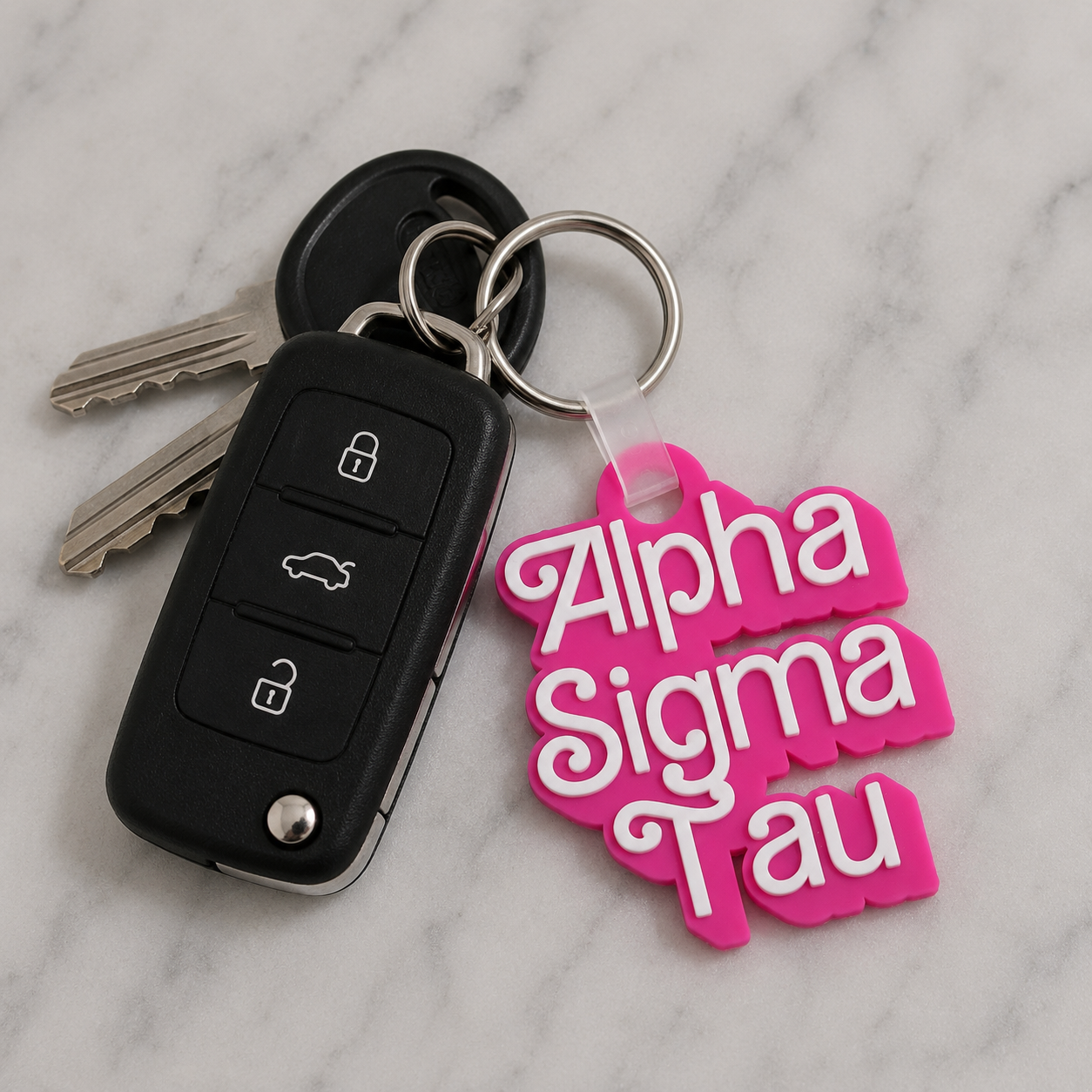Alpha Sigma Tau Retro Dolly Keychain