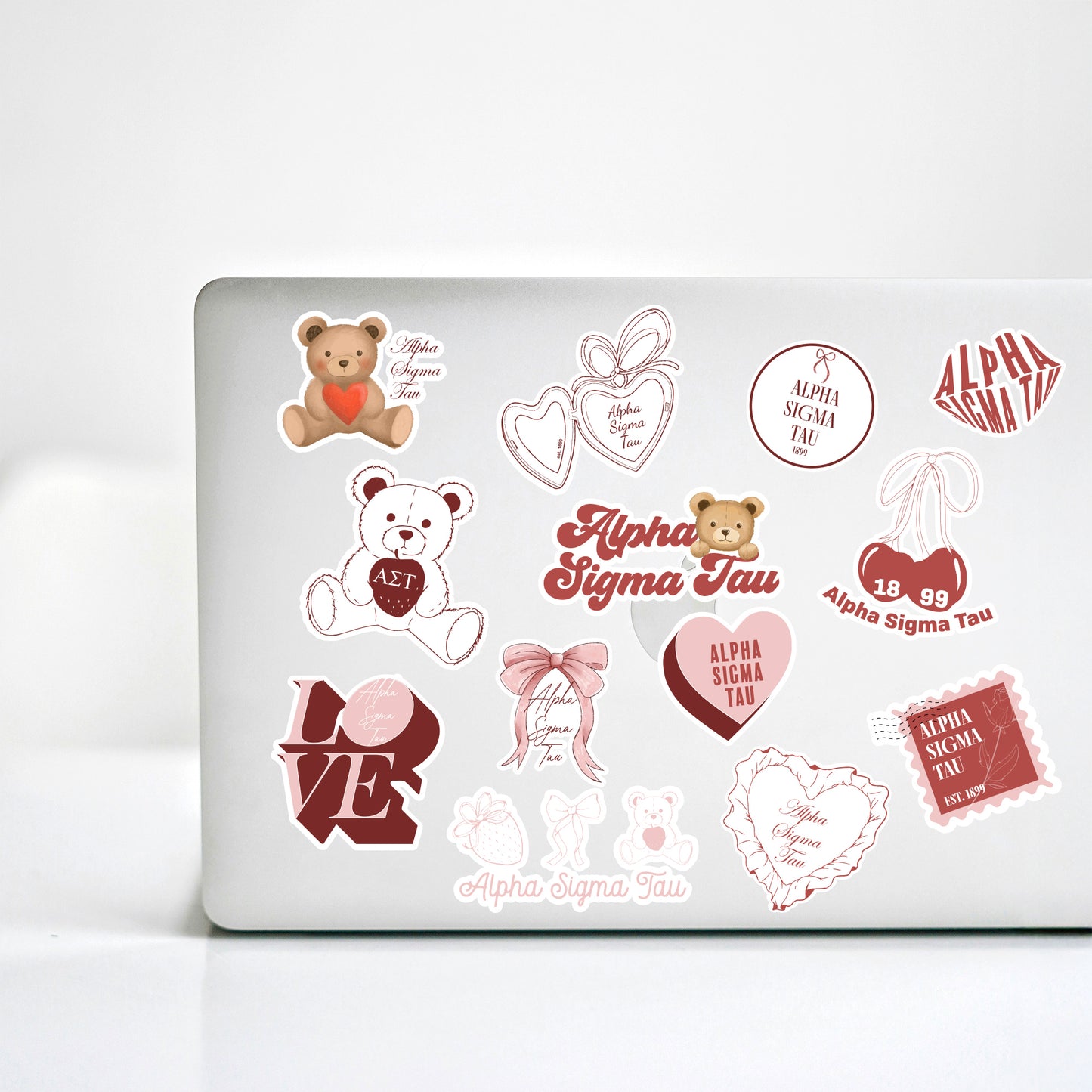 Alpha Sigma Tau Sticker Sheet- Teddy Bears and Sisterhood Love Theme