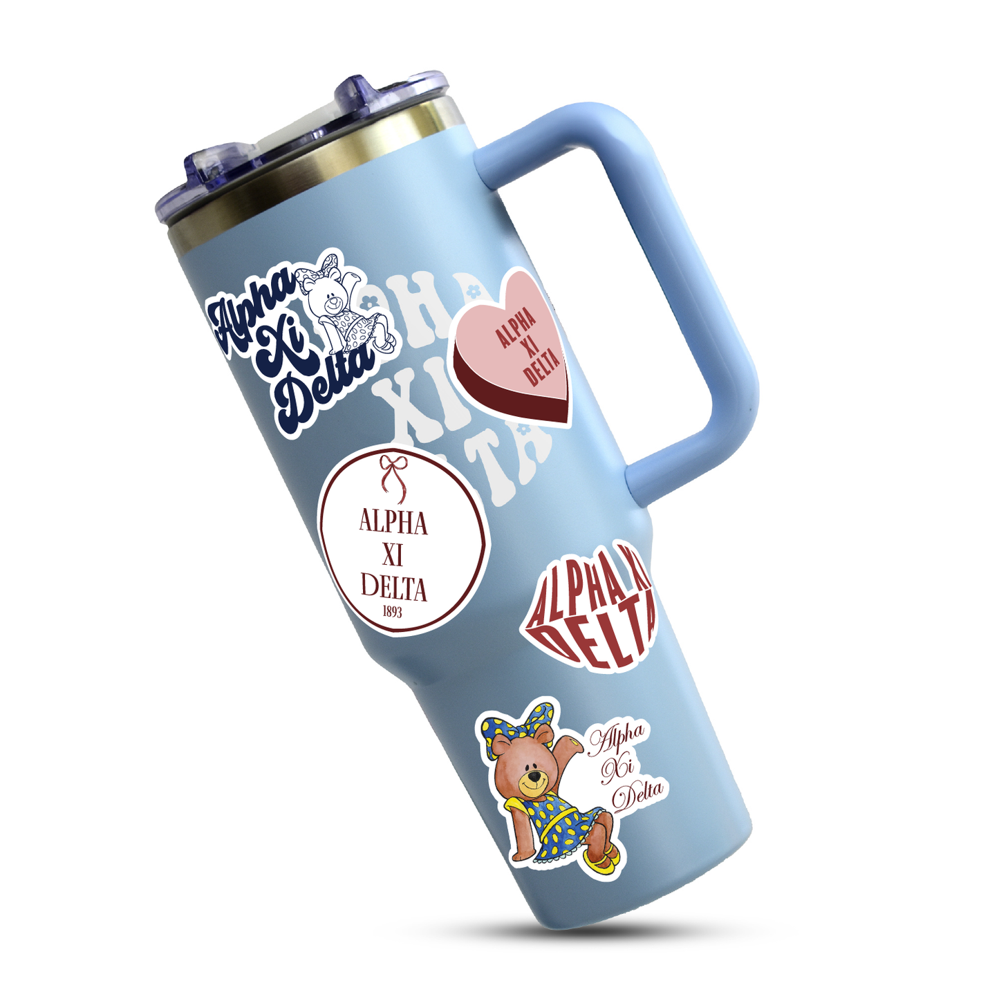 Alpha Xi Delta Sticker Sheet- Teddy Bears and Sisterhood Love Theme