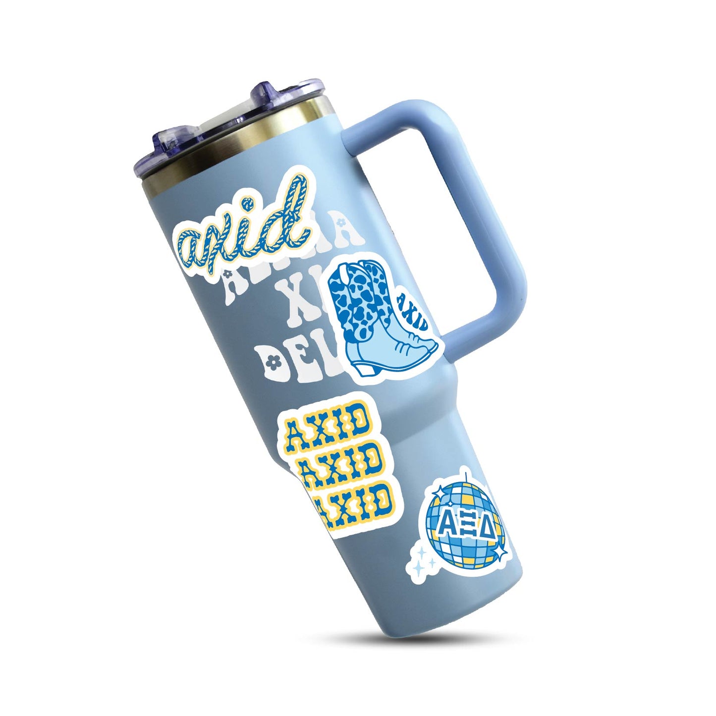 Alpha Xi Delta Sticker Sheet - Western Disco Design