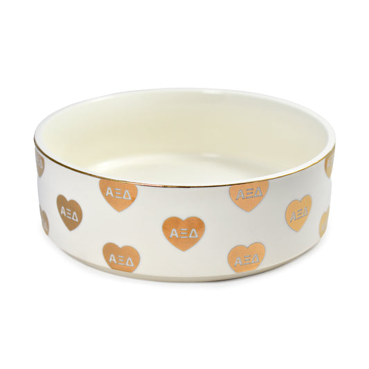 Alpha Xi Delta Pet Bowl- 6" Ceramic Bowl For Dogs and Cats