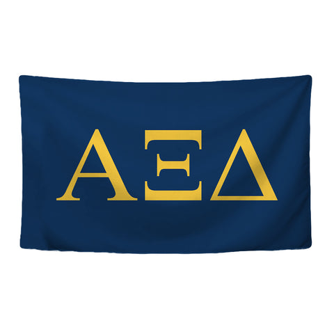 Alpha Xi Delta Sorority Greek Letters Flag, Two-Color Design