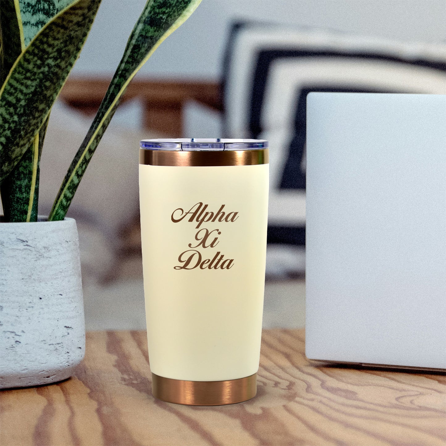 Alpha Xi Delta 20 oz. Insulated Tumbler with Sorority Name