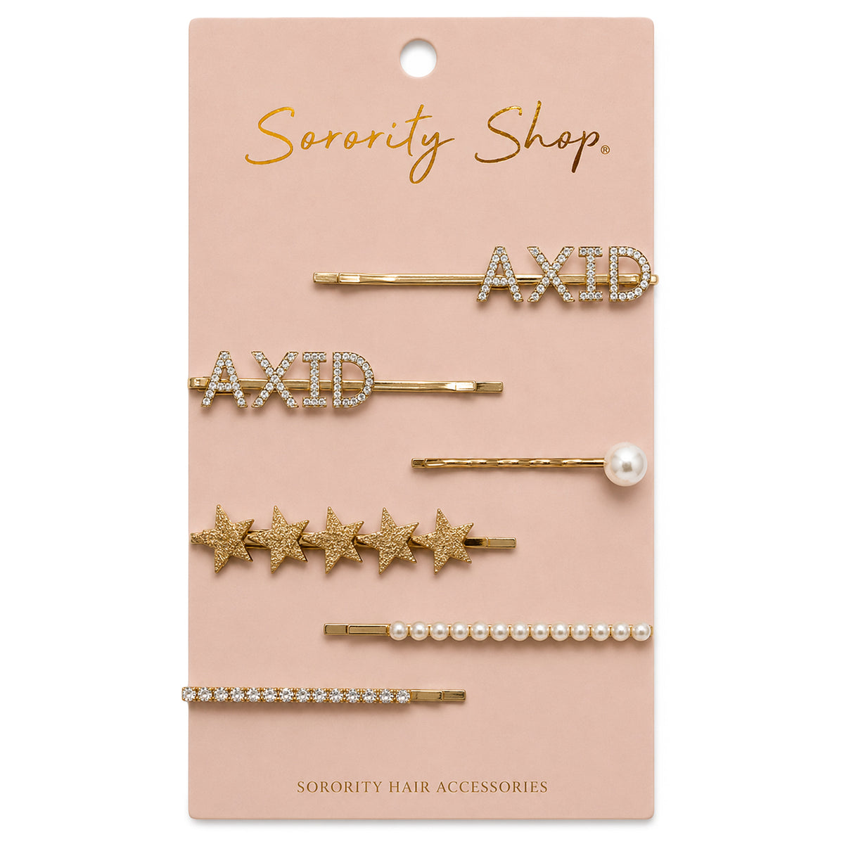 Alpha Xi Delta Sorority Hair Clips