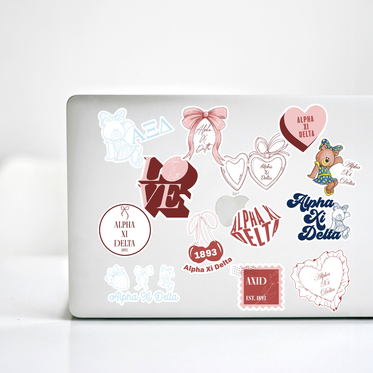 Alpha Xi Delta Sticker Sheet- Teddy Bears and Sisterhood Love Theme