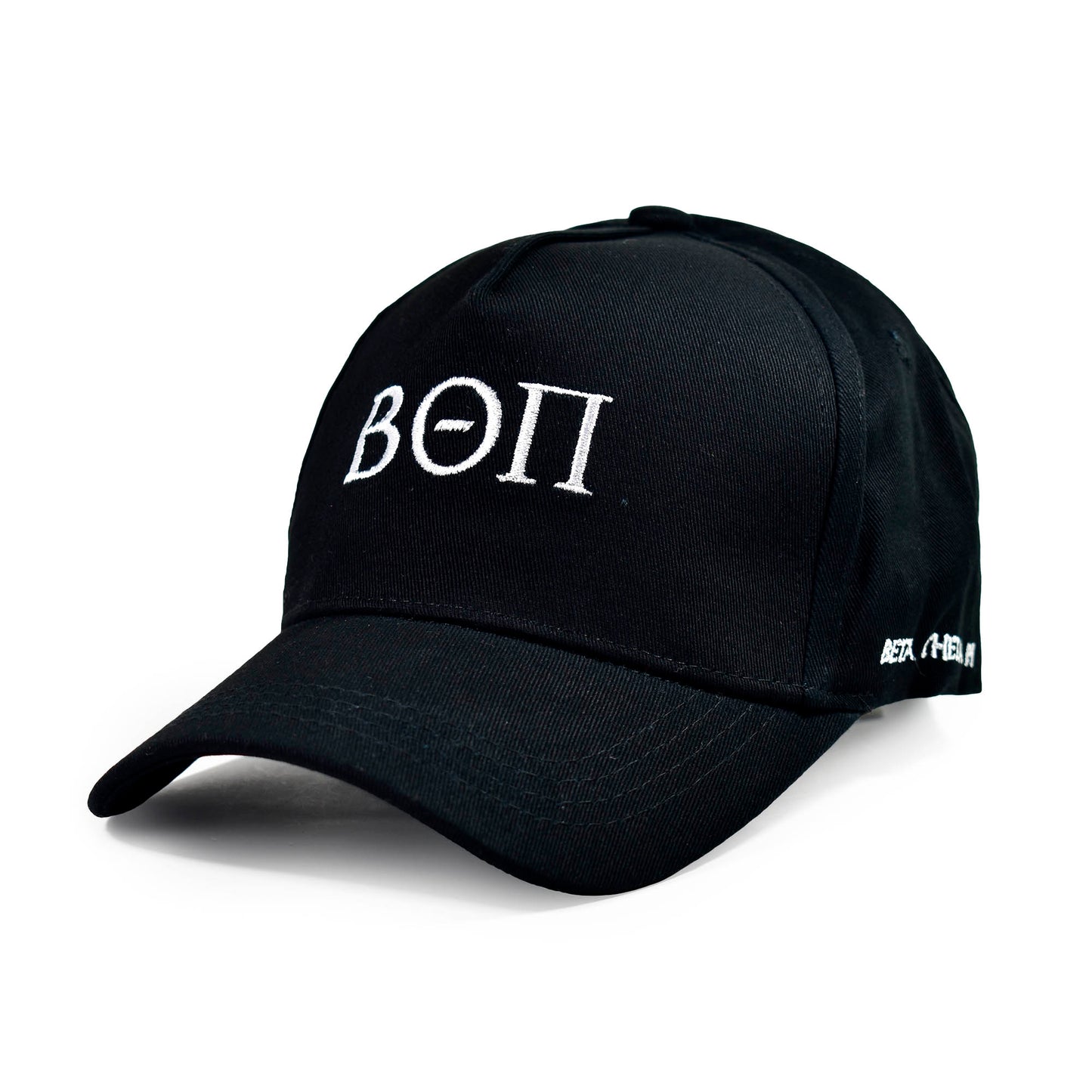 Beta Theta Pi Fraternity Baseball Cap- Brushed Cotton 5-Panel Black Hat