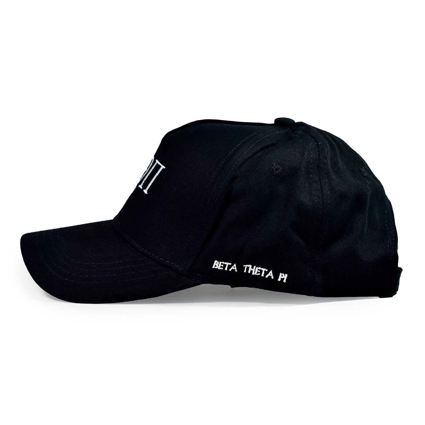 Beta Theta Pi Fraternity Baseball Cap- Brushed Cotton 5-Panel Black Hat