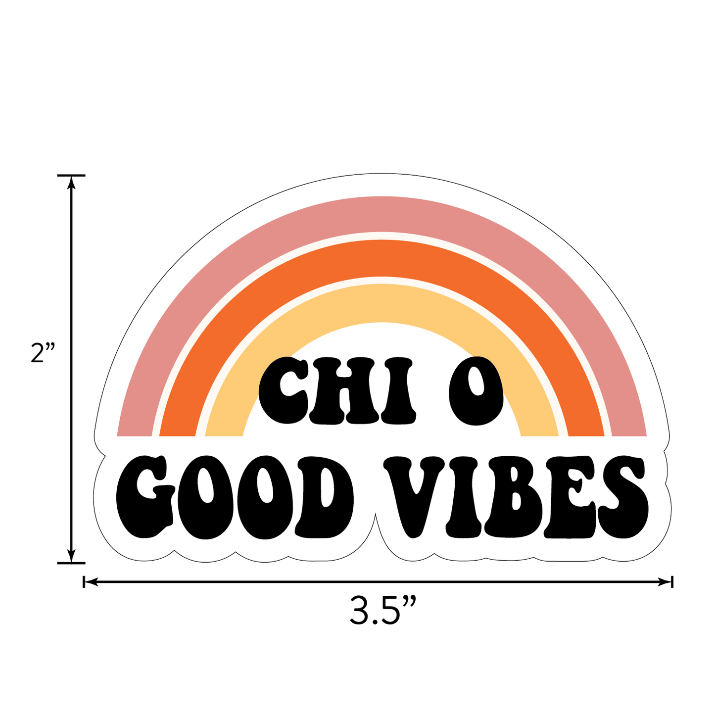 Chi Omega <br> Retro Sticker Sheet