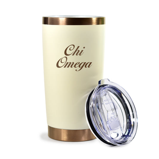 Chi Omega 20 oz. Insulated Tumbler with Sorority Name