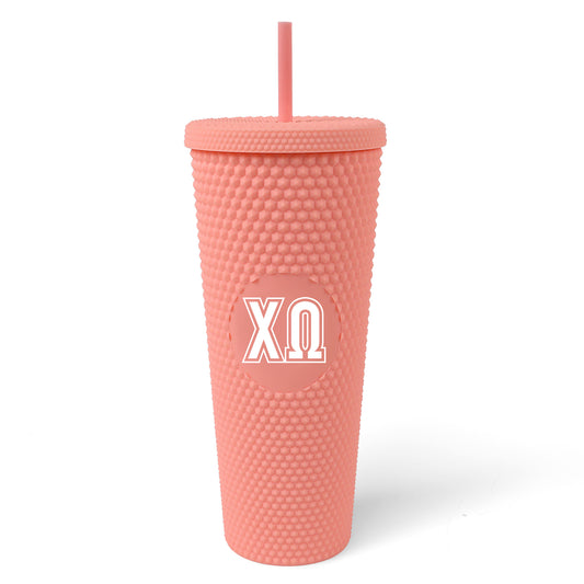 Chi Omega Studded Tumbler