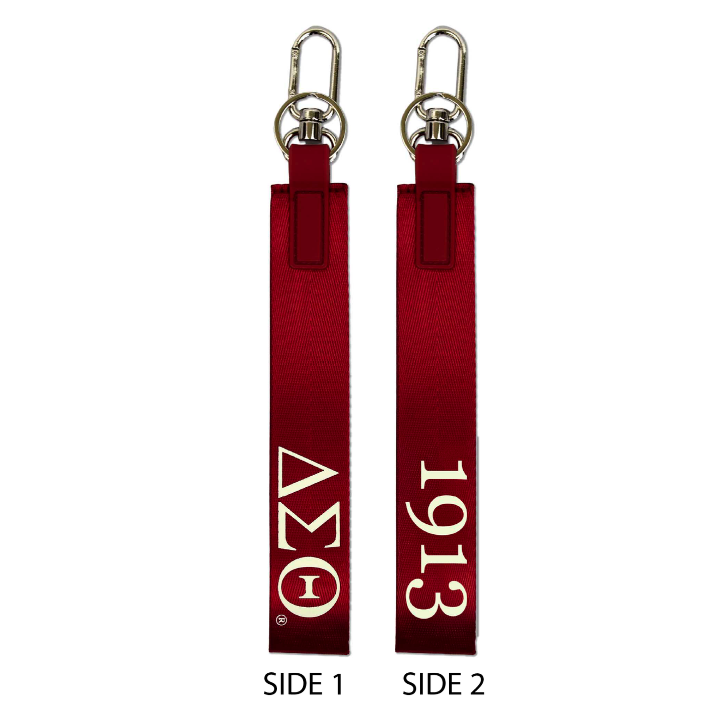 Delta Sigma Theta Keychain- Hands-Free Wristlet Lanyard Style