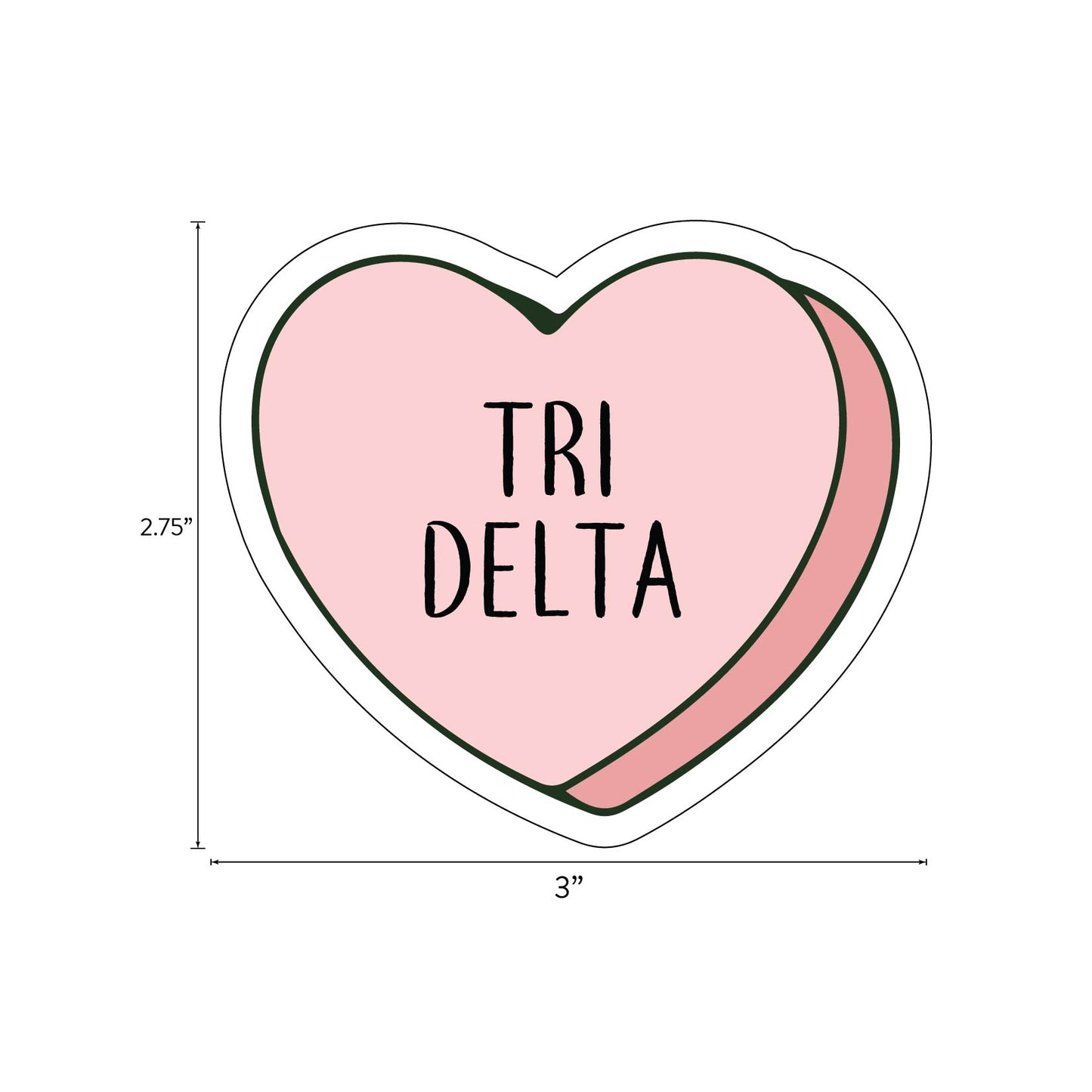 Delta Delta Delta- Sticker Sheet- Love Theme