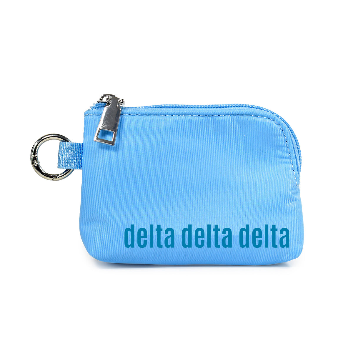 Delta Delta Delta Zipper Wallet Pouch with Keyring