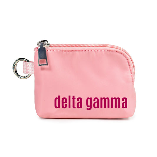 Delta Gamma Zipper Wallet Pouch with Keyring