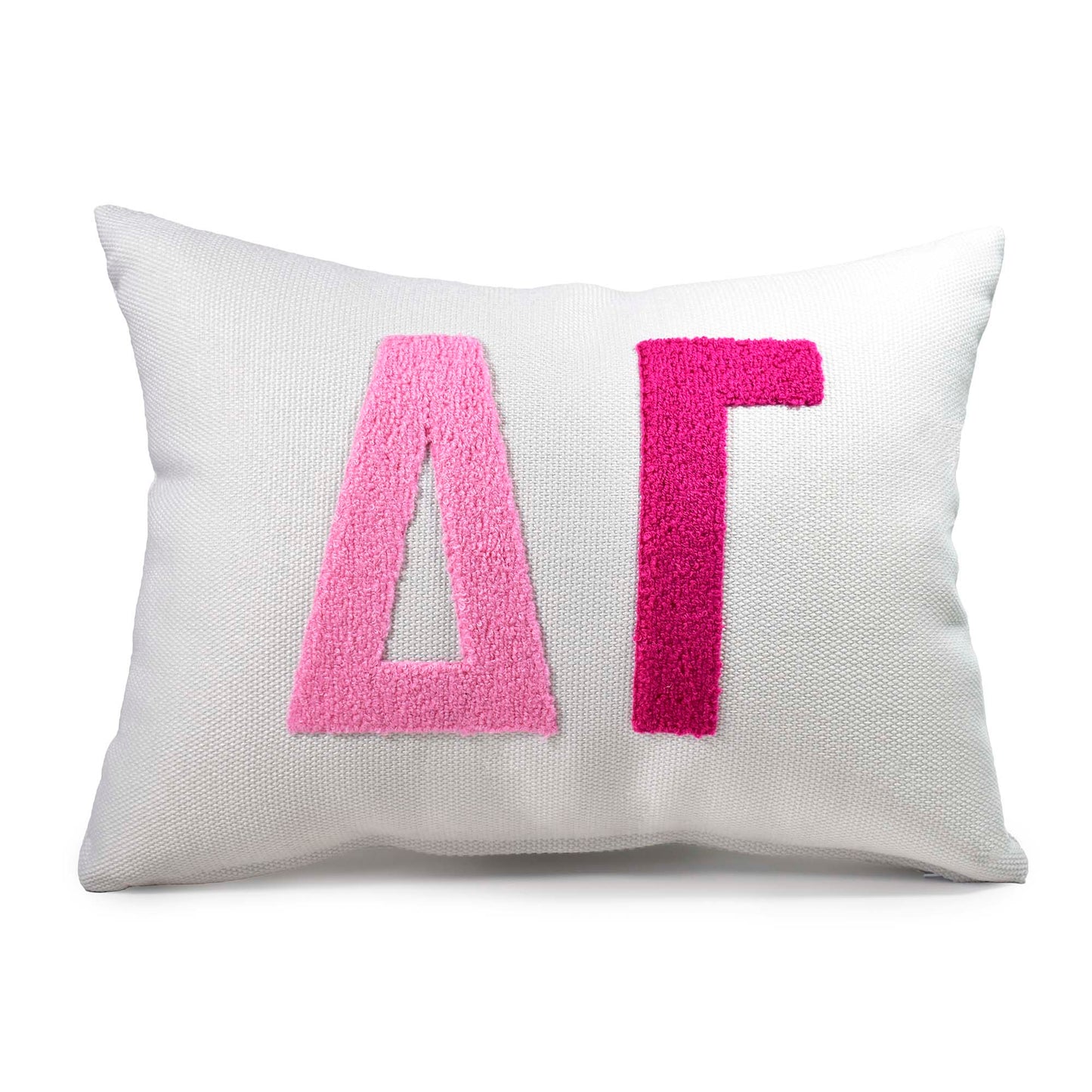 Delta Gamma Pillow – Embroidered Plush Greek Letters Design