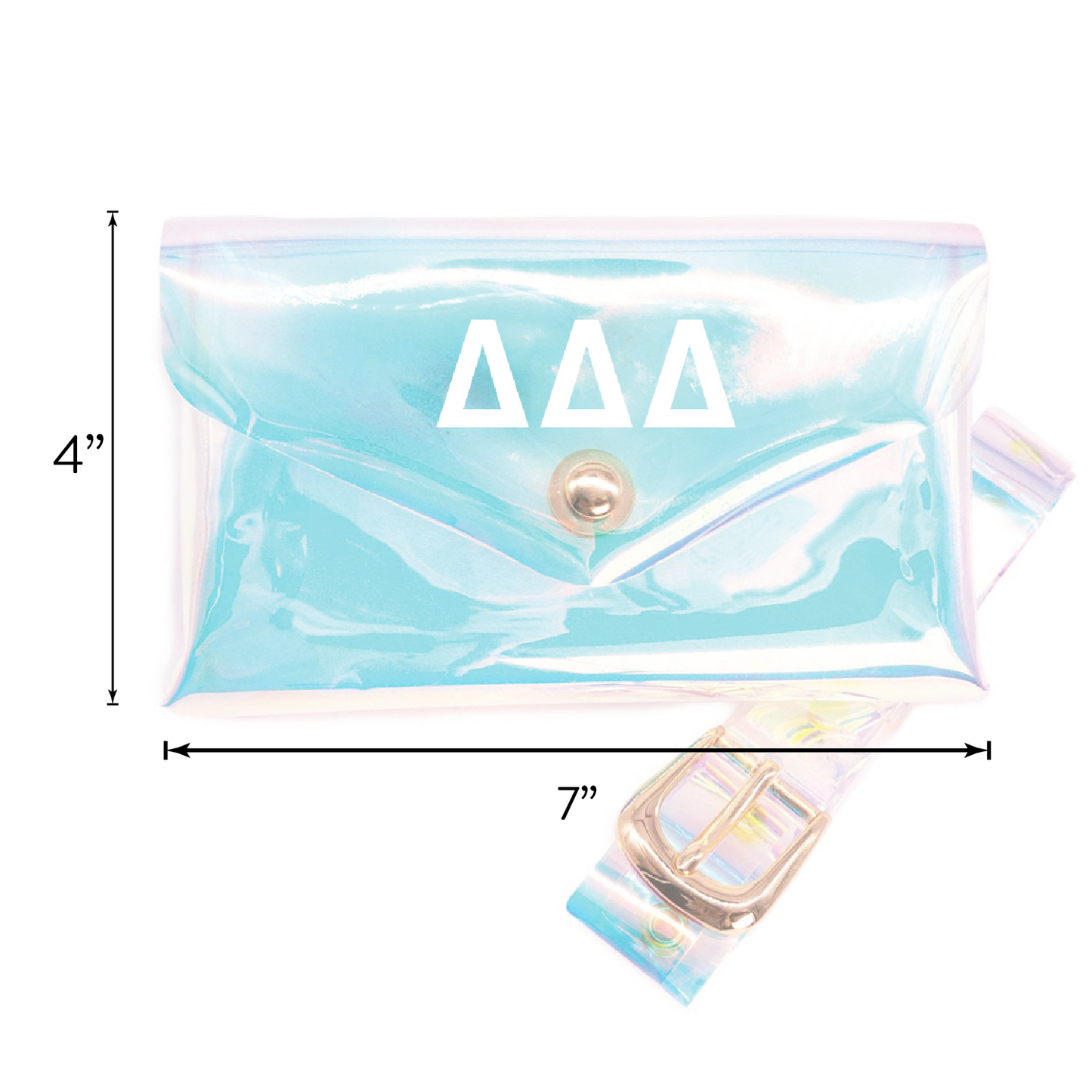 Alpha Phi Holographic Belted Fanny Pack