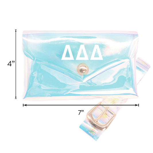 Alpha Omicron Pi Holographic Belted Fanny Pack