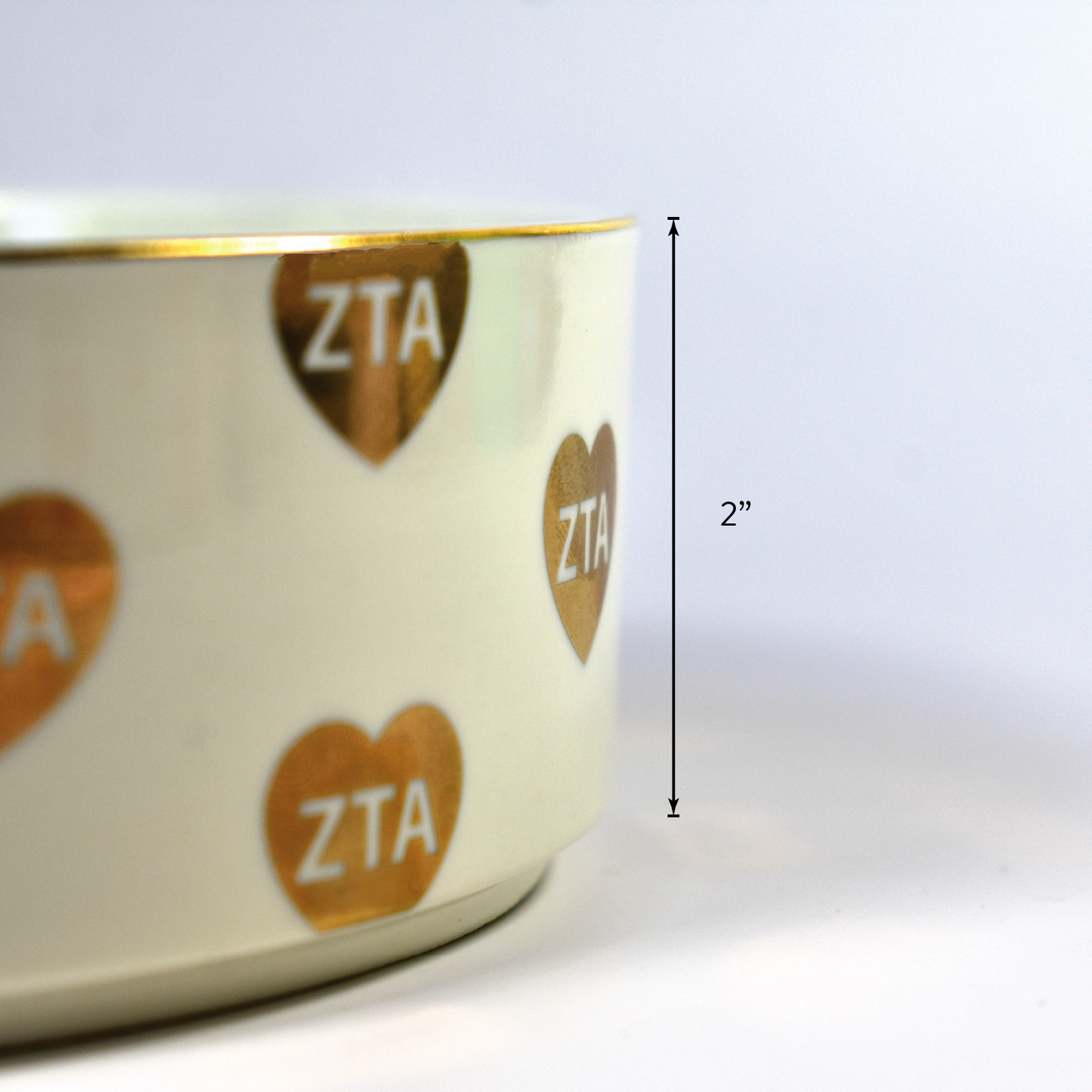 Phi Mu Pet Bowl- 6" Ceramic Bowl For Dogs and Cats