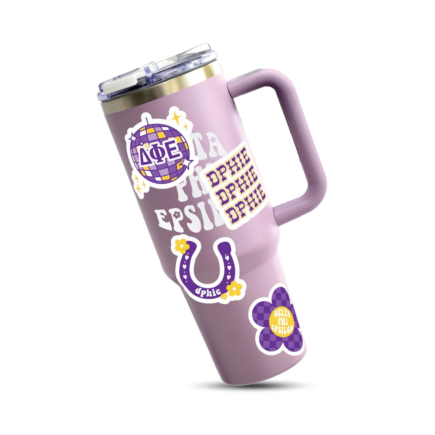 Delta Phi Epsilon Sticker Sheet - Western Disco Design