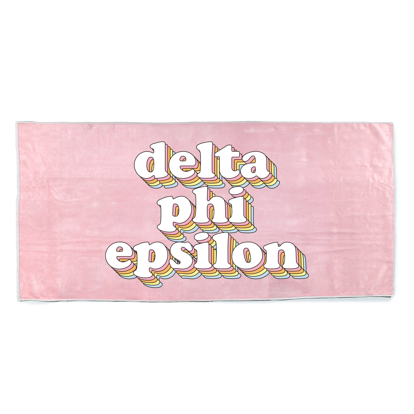 Delta Phi Epsilon Plush Retro Beach Towel