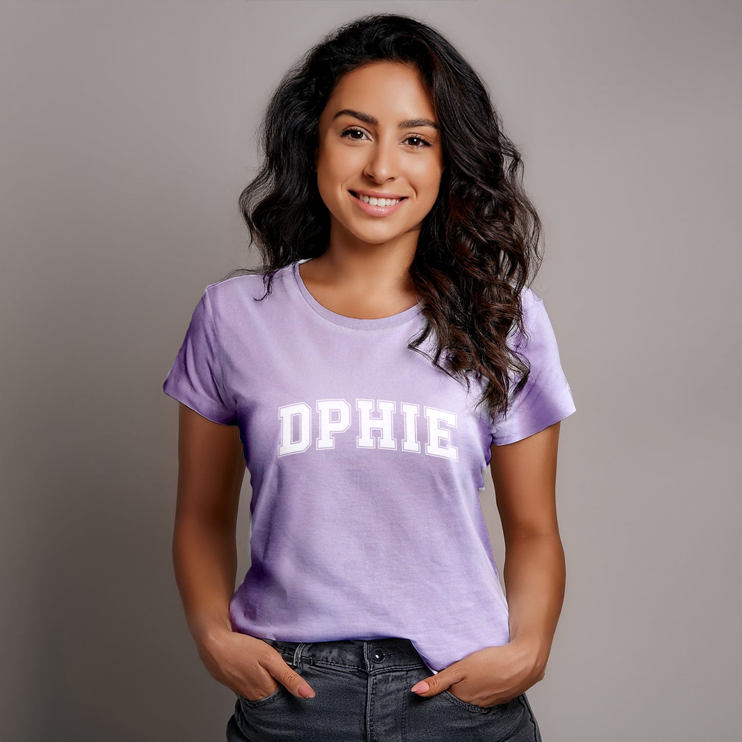 Delta Phi Epsilon Sorority T-Shirt- Varsity Design
