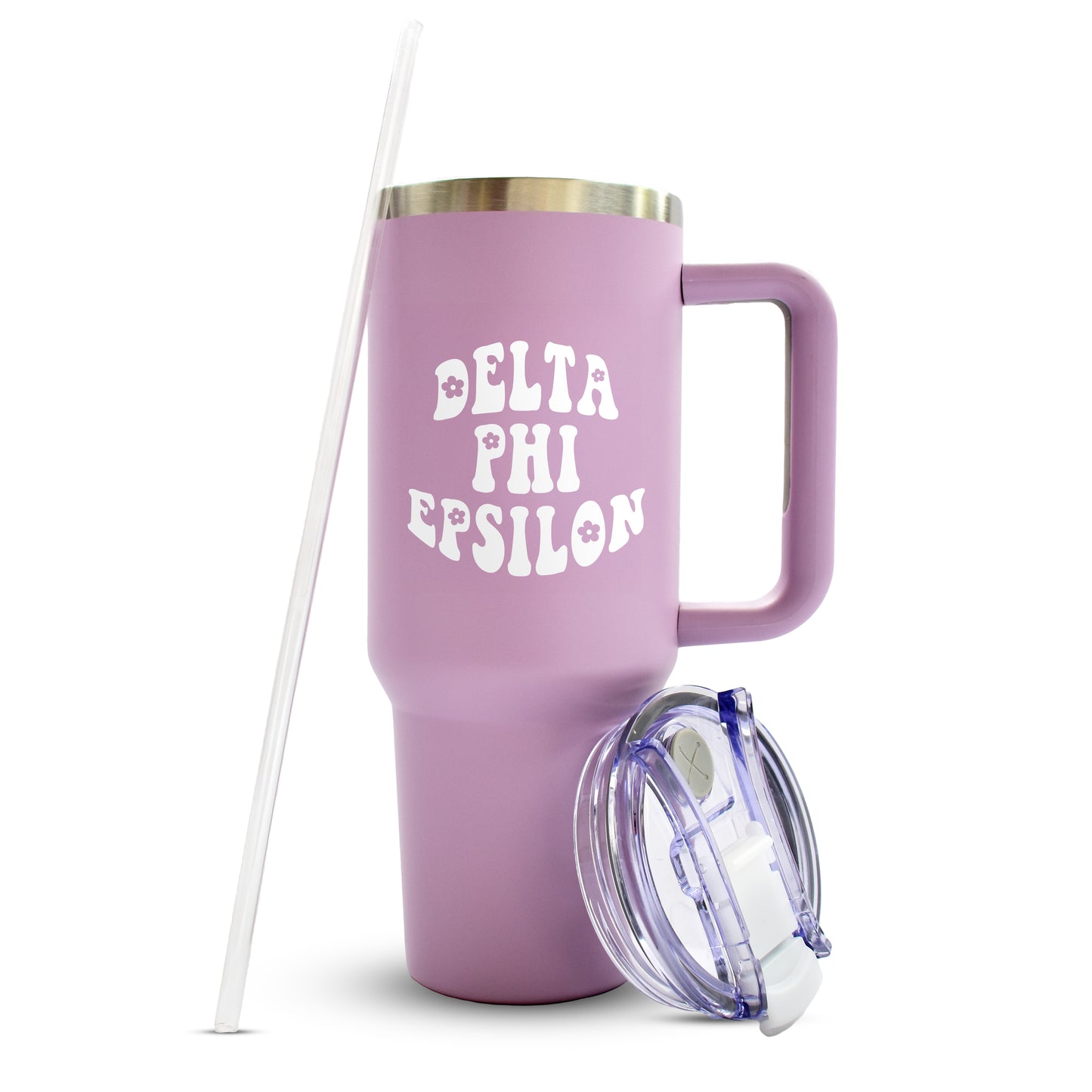 Delta Phi Epsilon Tumbler - 40oz Stainless Steel with Handle
