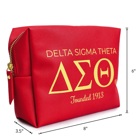 Delta Sigma Theta Makeup Bag- Brand Focus Design