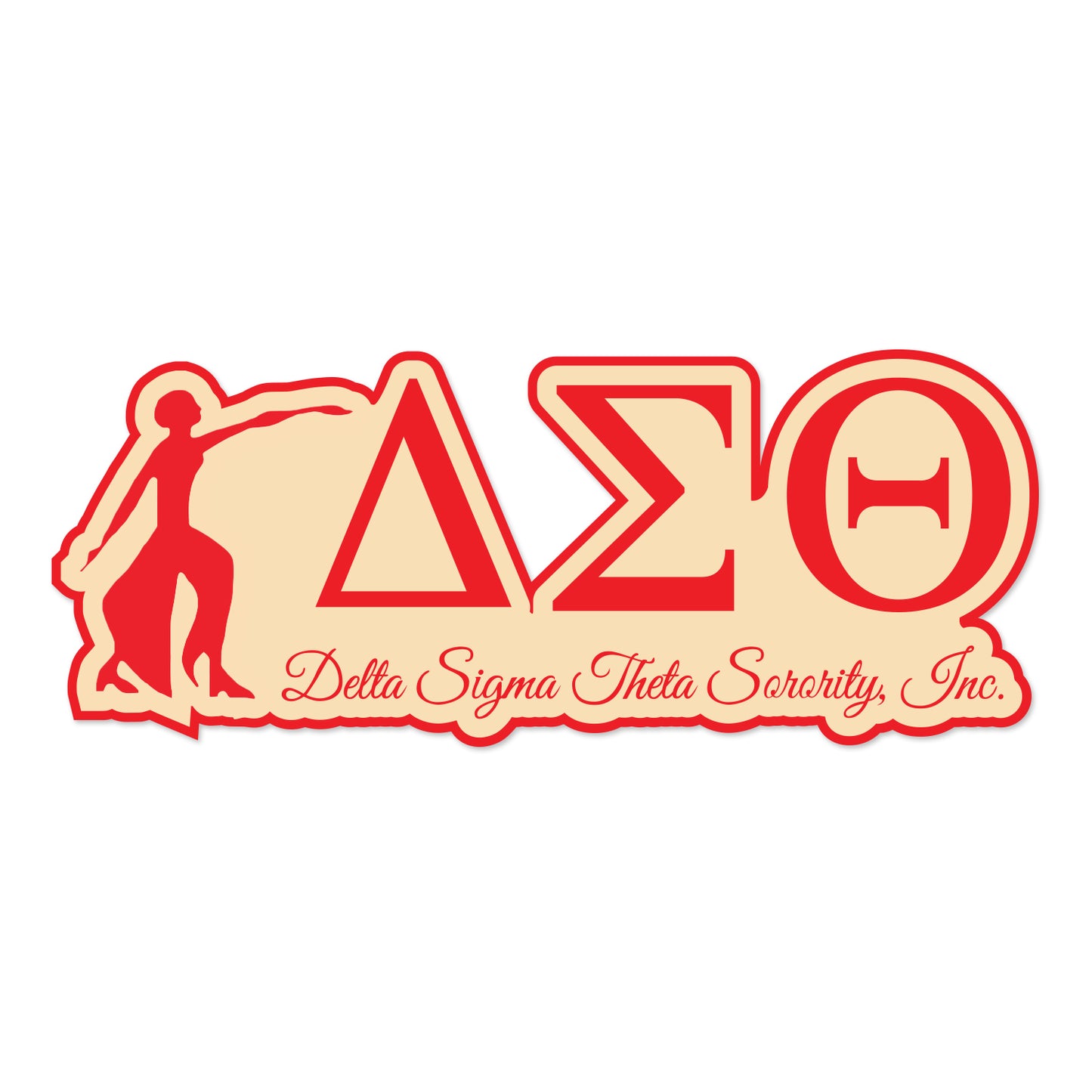Delta Sigma Theta Sorority, Incorporated Laptop Jumbo Sticker/Decal