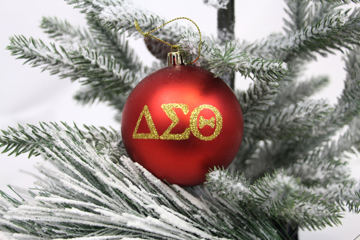 Delta Sigma Theta Ornament- Glitter Ball Design