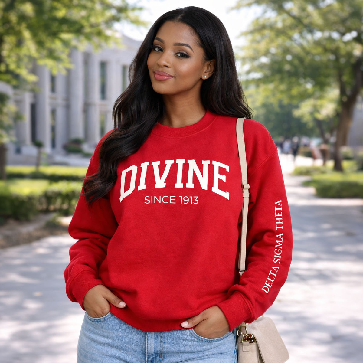 Sorority Shop Sweatshirt - Divine and Sorority Name Design
