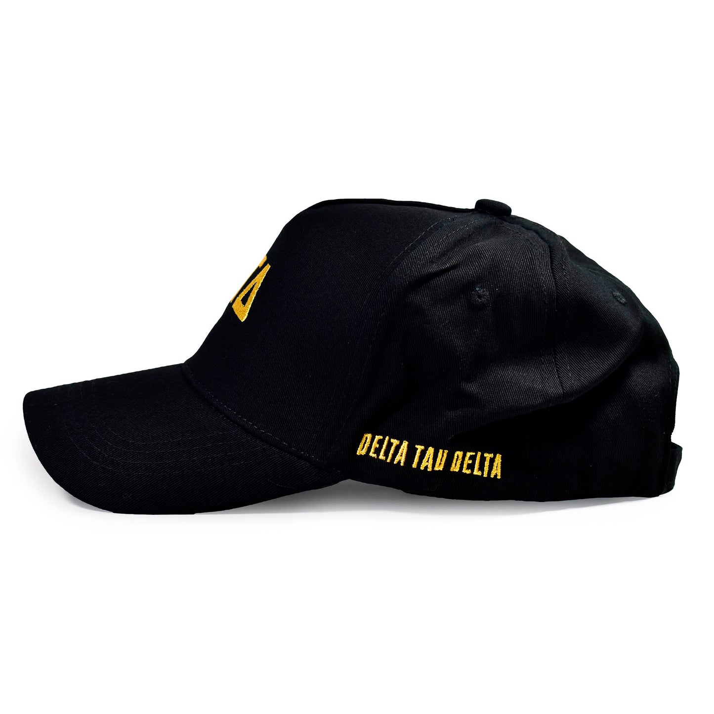 Delta Tau Delta Fraternity Baseball Cap- Brushed Cotton 5-Panel Black Hat