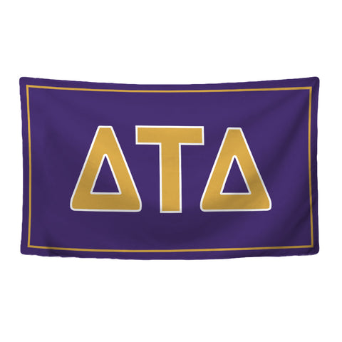 Delta Tau Delta Fraternity Greek Letters Flag, Two-Color Design