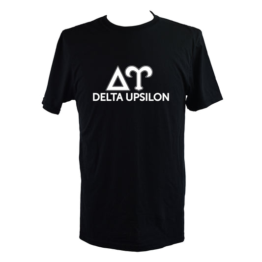 Delta Upsilon Fraternity T-Shirt- Varsity Greek Letters Design