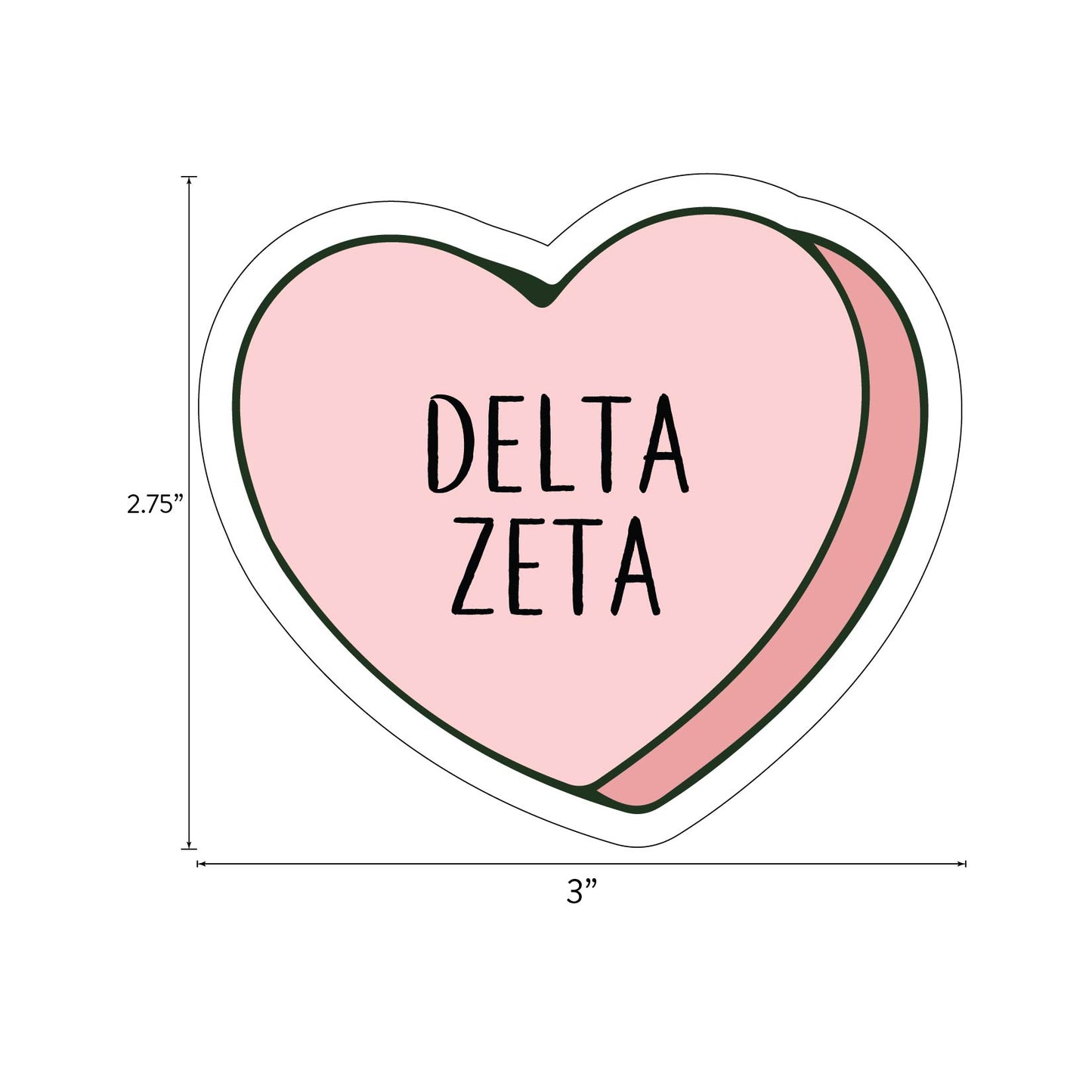 Delta Zeta- Sticker Sheet- Love Theme