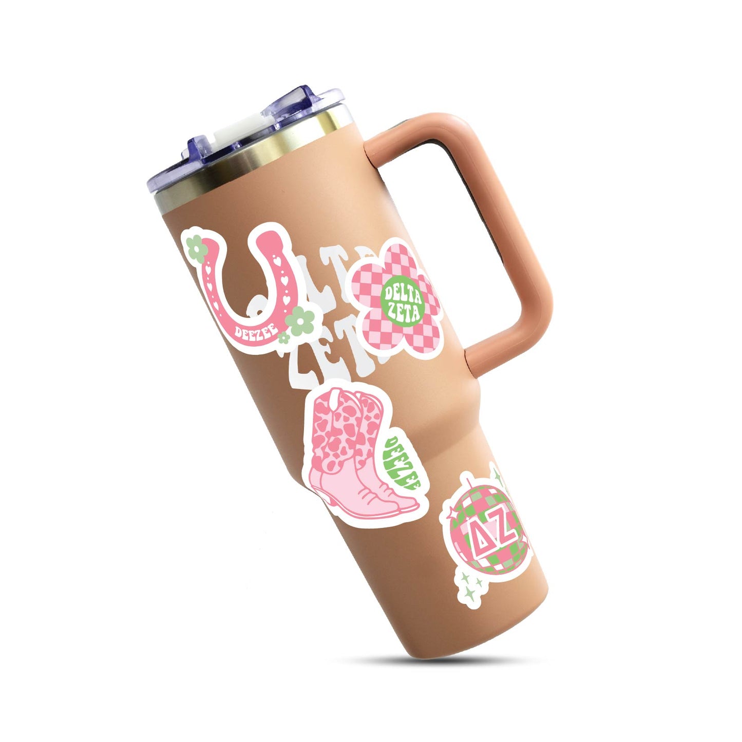 Delta Zeta Sticker Sheet - Western Disco Design