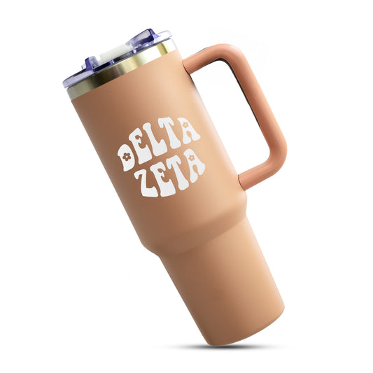 Delta Zeta Tumbler - 40oz Stainless Steel with Handle
